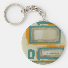 Zacht en vet Rothko geïnspireerd Abstract ondertek Sleutelhanger