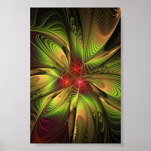 Zacht en zacht, fractal fantasy poster (Voorkant)