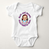 Zacht en zoet van hoofd tot voeten babykleding. romper (Voorkant)