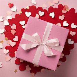 Zacht Flamingo Roze Verpakkend Document Broodje Cadeaupapier