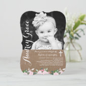 Zacht fleschemicaliën | Baptisme-uitnodiging Kaart (Staand voorkant)