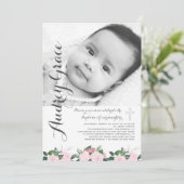 Zacht fleschemicaliën | Baptisme-uitnodiging Kaart (Staand voorkant)