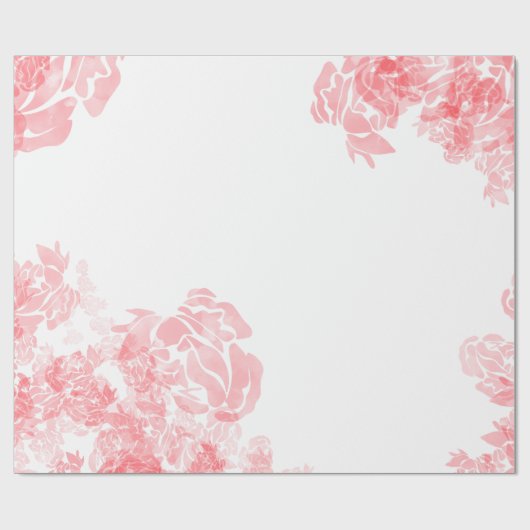 Zacht floraal cadeaupapier (Vlak)