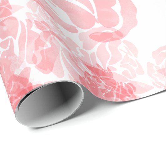 Zacht floraal cadeaupapier (Rol Hoek)