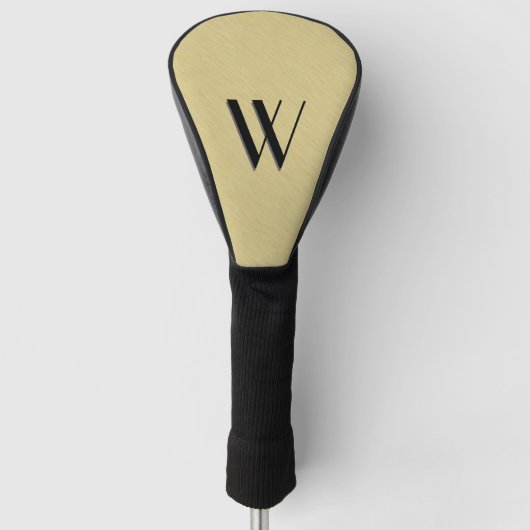 Zacht geborsteld goud golfheadcover (Voorkant)