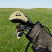 Zacht geborsteld goud golfheadcover (Insitu)