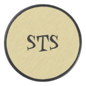 Zacht geborsteld goud hockey puck (Voorkant)