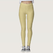 Zacht geborsteld goud leggings (Voorkant)