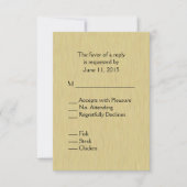 Zacht Geborsteld Goud Menu RSVP (Voorkant)