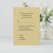Zacht Geborsteld Goud Menu RSVP (Staand voorkant)