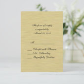 Zacht geborsteld goud RSVP (Staand voorkant)