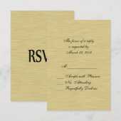 Zacht geborsteld goud RSVP (Voorkant / Achterkant)