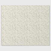 Zacht gebreid patroon inpakpapier in neutrale crèm (Vlak)