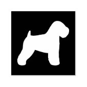Zacht gecoat Wheaton Terrier Hondenras Silhouet Zelfinktende Stempel (Design)