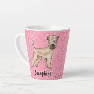 Zacht Gecoatde Wheaten Terrier Hond Hart Patroon Latte Mok