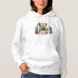 Zacht Gecoatde Wheaten Terrier Kop Kleurrijke Bloe Hoodie