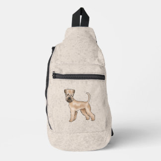 Zacht Gecoatde Wheaten Terrier Mooie Hond Op Beige Sling Bag