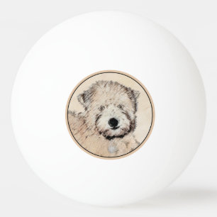 Zacht Gecoatde Wheaten Terrier Schilderij Originel Pingpongbal