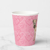 Zacht gecoate tarwedrager Hond Hartpatroon Roze Papieren Bekers (Rechts)