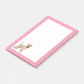Zacht gecoate tarwedrager Hond Hartpatroon Roze Post-it® Notes (Schuin)
