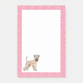 Zacht gecoate tarwedrager Hond Hartpatroon Roze Post-it® Notes (Voorkant)