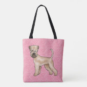 Zacht gecoate tarwedrager hond liefde hart patroon tote bag (Achterkant)