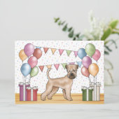 Zacht gecoate tarwedrager kleurrijke verjaardag kaart (Staand voorkant)