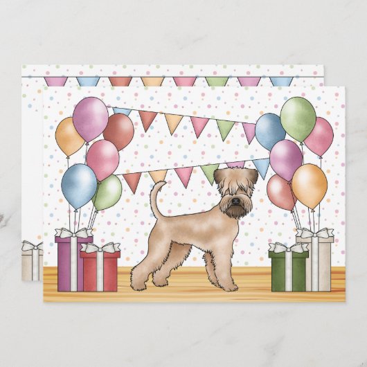 Zacht gecoate tarwedrager kleurrijke verjaardag kaart (Voorkant / Achterkant)