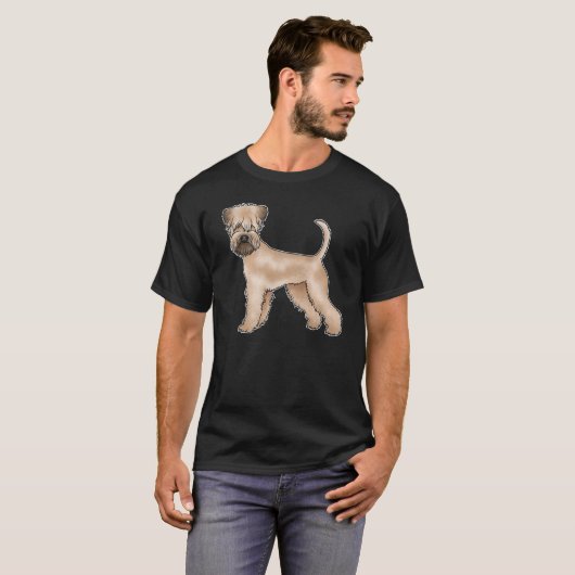 Zacht gecoate tarwedrager Schattige beige bruine h T-shirt (Voorkant volledig)