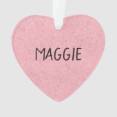 Zacht gecoate tarwedrager Schattige Dog op Roze Ornament (achterkant)