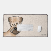 Zacht gecoate tarwedrager Schattige hondenhoofd en Bureaumat (Keyboard & Muis)