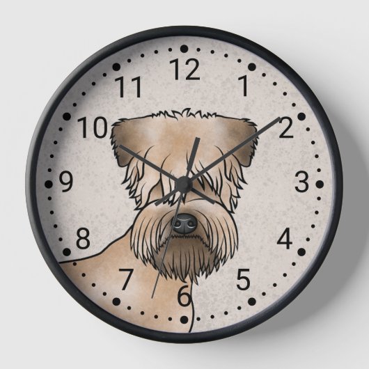 Zacht gecoate tarwedrager Schattige hondenhoofd op (Voorkant)