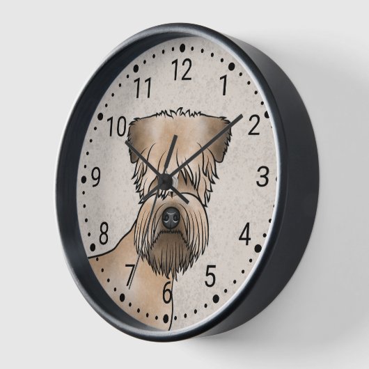 Zacht gecoate tarwedrager Schattige hondenhoofd op (Hoek)