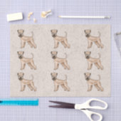 Zacht gecoate tarwedrager Schattige hondenpatroon  Tissuepapier (Craft)