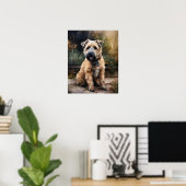 Zacht gecoate tarwehond Art Print Poster (Thuiskantoor)