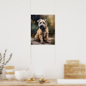 Zacht gecoate tarwehond Art Print Poster (Keuken)