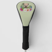 Zacht gecoate tarweterriër Kleurrijke bloemen Groe Golfheadcover (Voorkant)