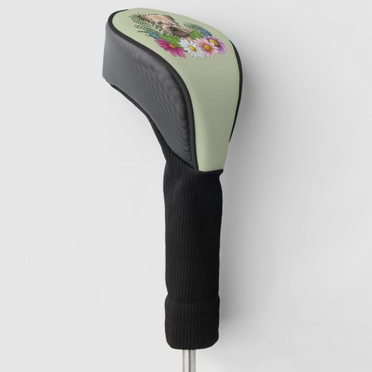 Zacht gecoate tarweterriër Kleurrijke bloemen Groe Golfheadcover (Schuin)