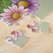 Zacht gecoate tarweterriër Kleurrijke bloemen Groe Legpuzzel (Zijkant)