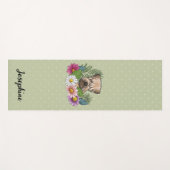 Zacht gecoate tarweterriër Kleurrijke bloemen Groe Yogamat (Voorkant (horizontaal))