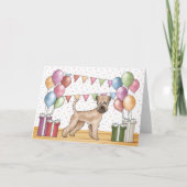 Zacht gecoate tarweterriër pastel Gelukkige Verjaa Kaart (Voorkant)