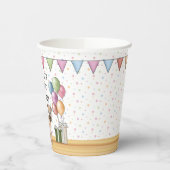 Zacht gecoate tarweterriër pastel Gelukkige Verjaa Papieren Bekers (Links)