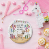 Zacht gecoate tarweterriër pastel Gelukkige Verjaa Papieren Bordje (Feest)