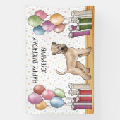 Zacht gecoate tarweterriër pastel Gelukkige Verjaa Spandoek (Verticaal)