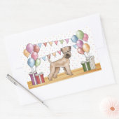 Zacht gecoate tarweterriër pastel kleuren verjaard rechthoekige sticker (Envelop)