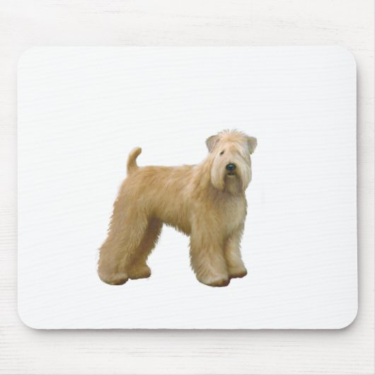 Zacht gecoate Wheaten Terrier (A) - stand Muismat (Voorkant)