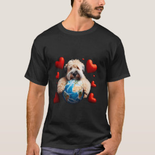 Zacht Gecoate Wheaten Terrier Hond Aardedag Knuffe T-shirt