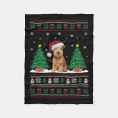 Zacht gecoate Wheaten Terrier Hond Xmas Tree Light Fleece Deken (Voorkant)