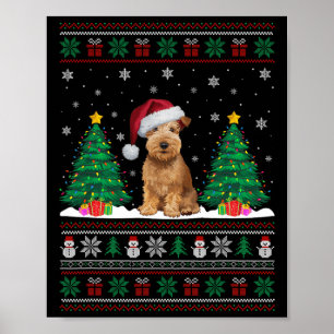 Zacht gecoate Wheaten Terrier Hond Xmas Tree Light Poster