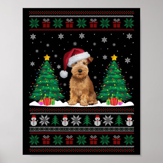 Zacht gecoate Wheaten Terrier Hond Xmas Tree Light Poster (Voorkant)